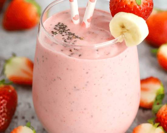 Strawberry Banana Smoothie 草莓香蕉奶昔沙冰